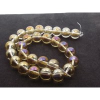 12mm Imperial Gold Aura Crystal Quartz Beads